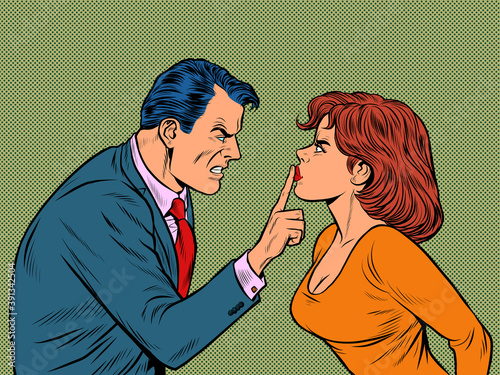 A man and a woman emotionally, argue, conflict