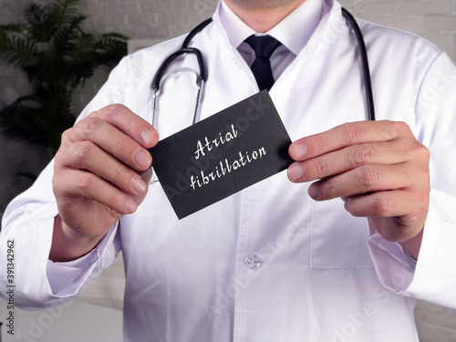 Fotografie Health care concept about Atrial fibrillation with phrase on the sheet