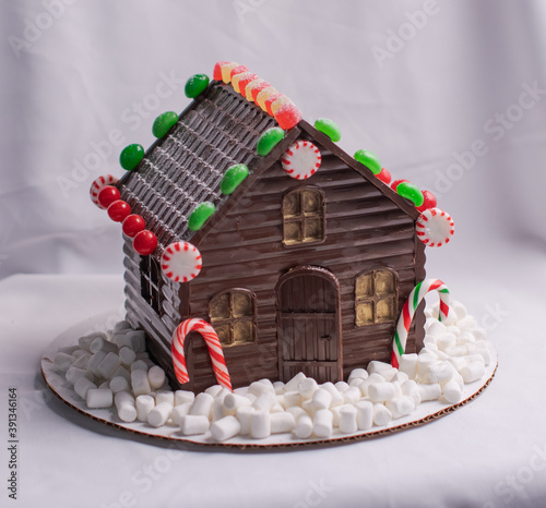 Isolated Christmas Chocolate Candy House