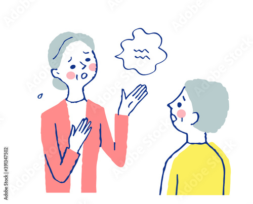 悩みを相談する女性と聞く女性