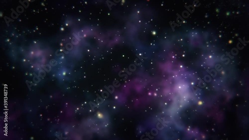 Wallpaper Mural Colourful Space Nebula. Rotation Motion Through Stars. Space Journey In Deep Of Universe. 4K Animated Background Torontodigital.ca