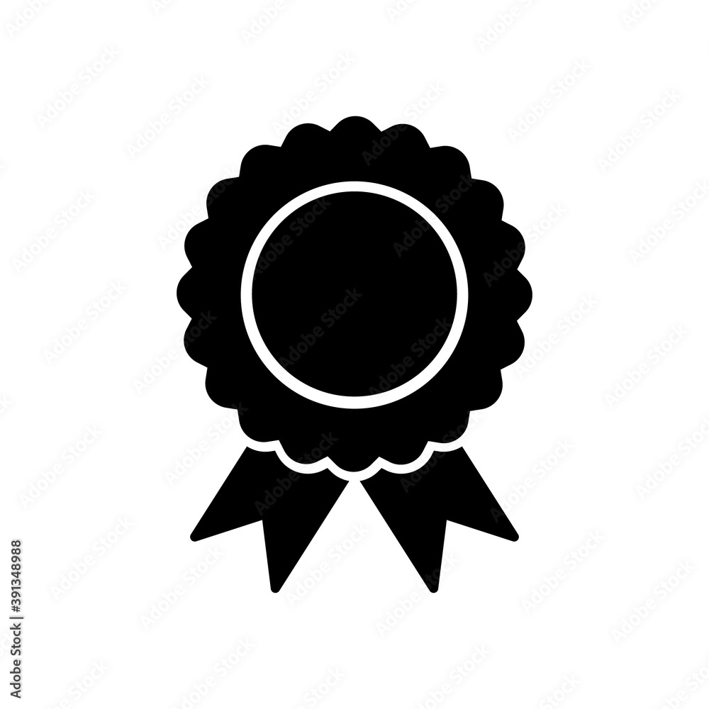 Badge icon. Award medal symbol. Success and winning sign. Certificate concept. Approve vector illustration. Isolated on white. Badge icon. Award medal symbol. Success and winning sign. Certificate concept. Approve vector illustration. Isolated on white.