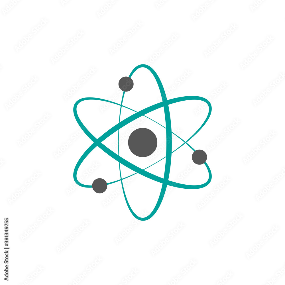 Atom icon, logo. Vector illustration. Atom icon, logo. Vector illustration.