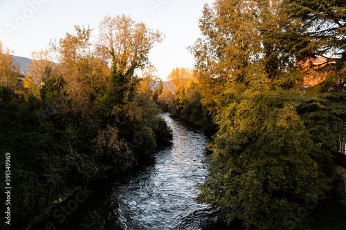 black river of terni that passes through the city