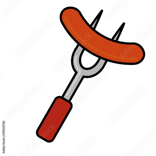 Isolated Sausage october fest germany icon- Vector