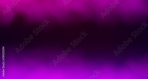 Realistic purple fog. Copy space. Colored fog.Occult smoke. Neon color. Illustration. Purple and dark. Blurry shadows and rays of light. Mystic spectacular colored smoke. Abstract colorful background.