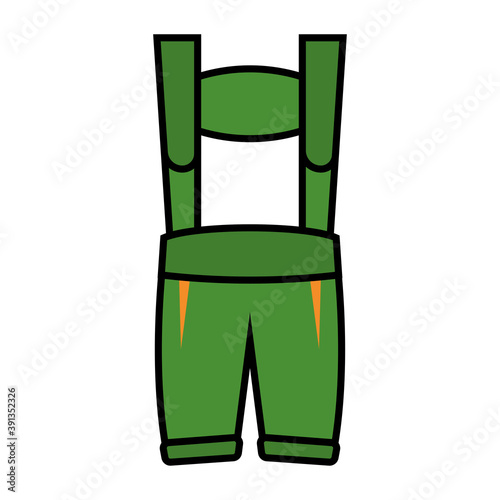Isolated clothing october fest germany icon- Vector