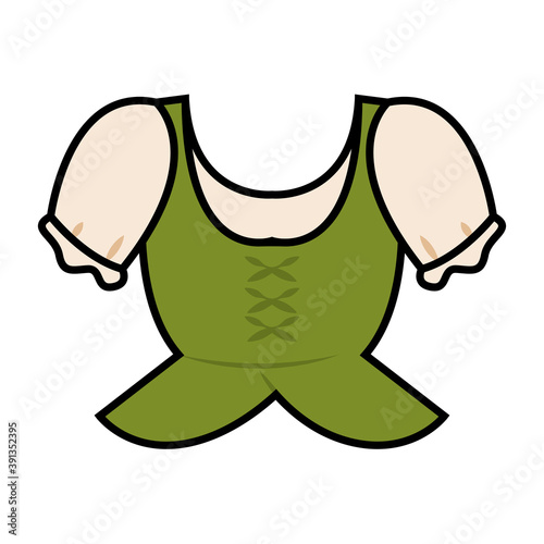 Isolated clothing october fest germany icon- Vector