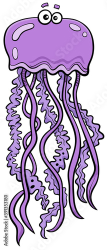 cartoon jellyfish sea animal character