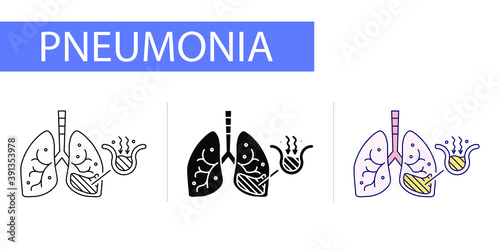 Pneumonia fills the lung's alveoli with fluid