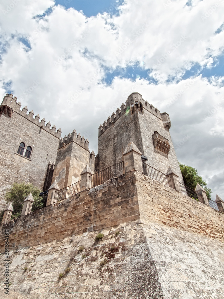 detail  of  castle of Almodovar del Rio, Cordoba, Andalusia. Spain