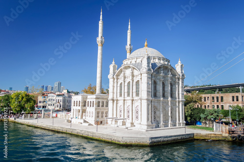 Ortakoy mosque, Grand medjidieh mosque of Istanbul. photo
