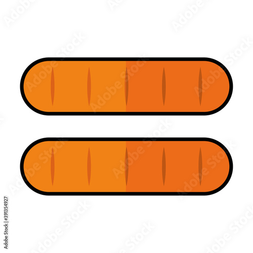 Isolated sausage october fest germany icon- Vector