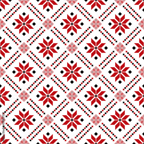 Belarus Ornament Seamless Pattern Background