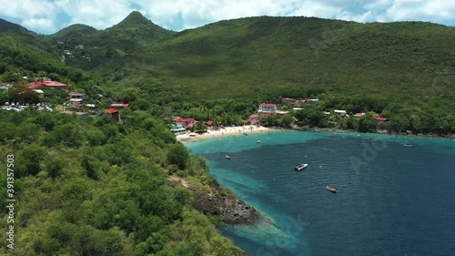 Tropical island drone coast view (Martinique, Anses d'Arlet)
