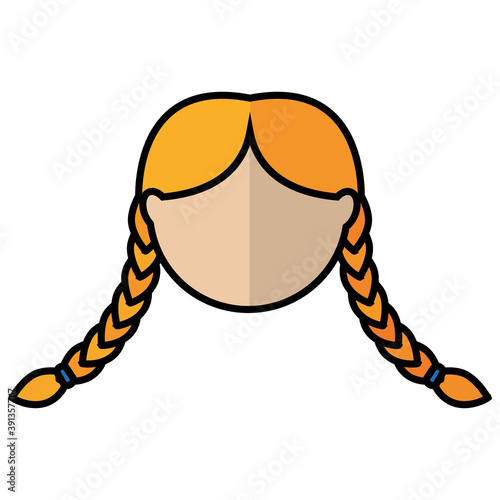 Isolated woman head october fest germany icon- Vector