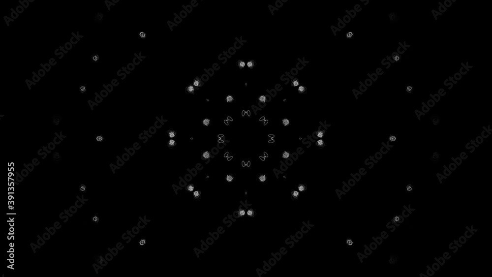 4k kaleidoscope on black background. abstract design. 4k kaleidoscope on black background. abstract design.