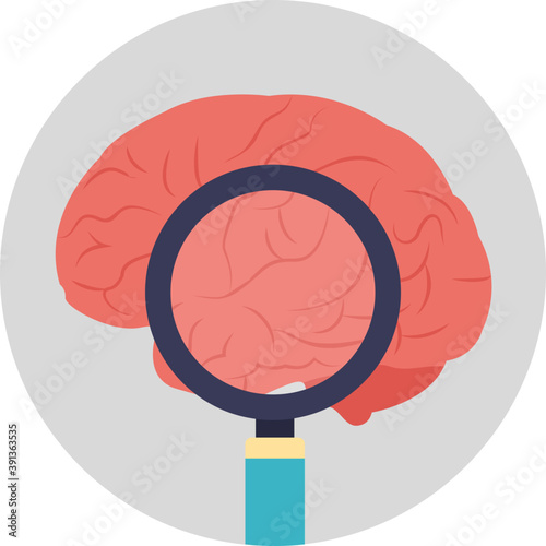 
Mind bulb flat vector icon. Creative mind concept 
