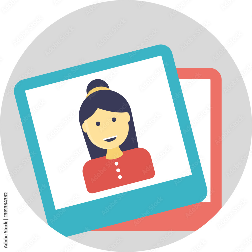 Flat icon photographs, face sketch
Flat icon photographs, face sketch