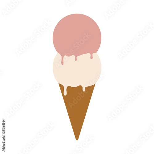 Isolated ice cream for eat home activities icon- Vector