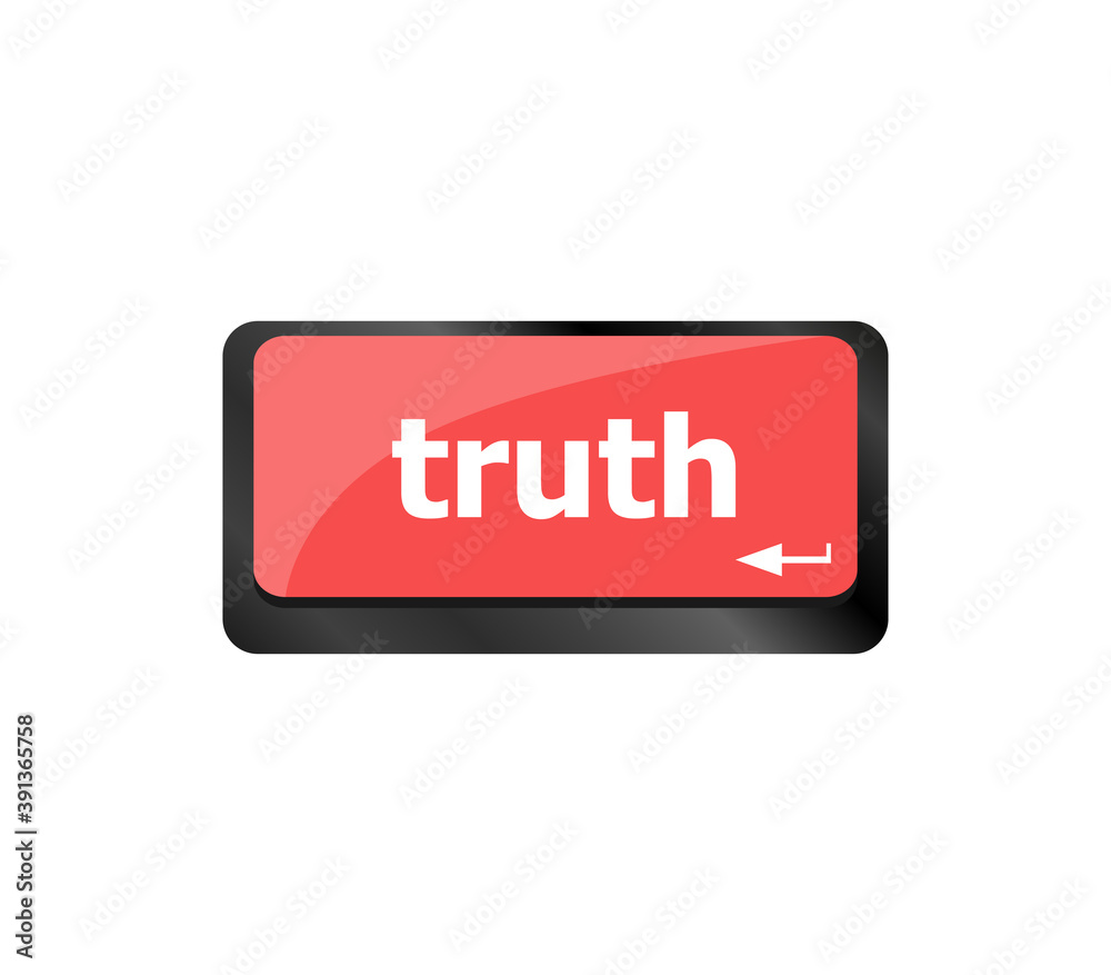 Truth key on computer keyboard - business concept Truth key on computer keyboard - business concept