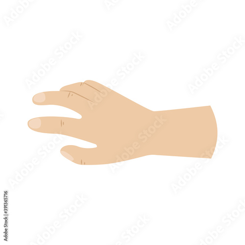 Isolated hand for doing home activities icon- Vector