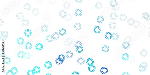 Fototapeta Naklejka Na Ścianę i Meble -  Light blue vector backdrop with dots.