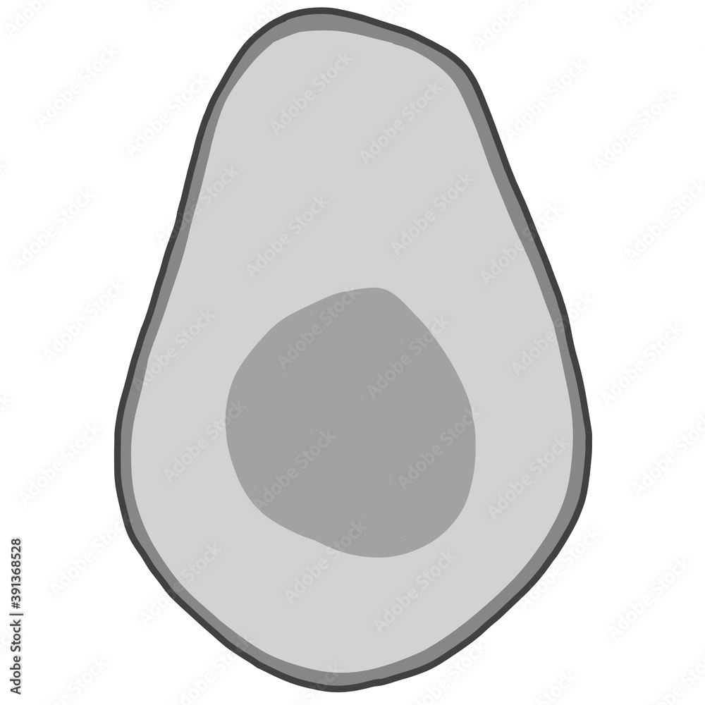 avocado illustration isolated on white background avocado illustration isolated on white background