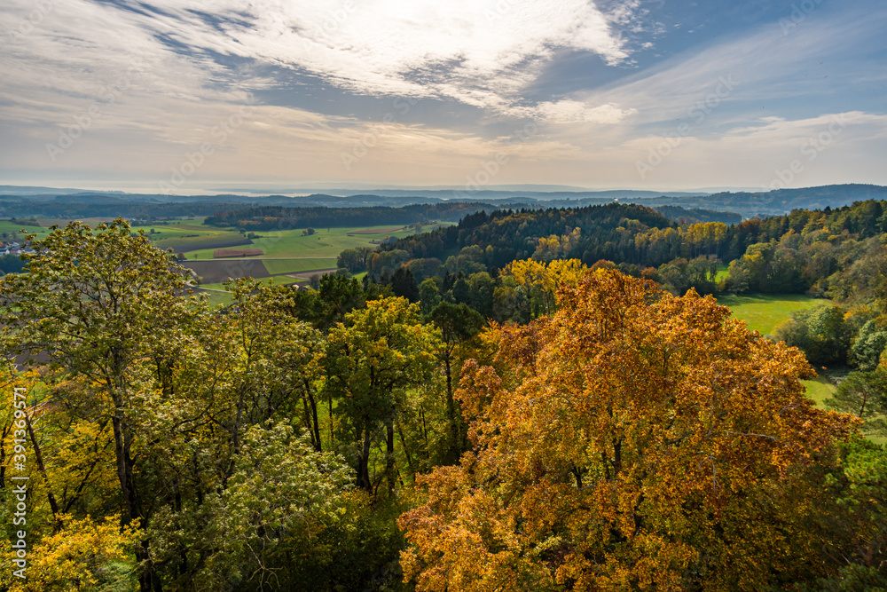 Fantastic autumn hike along the Aachtobel to the Hohenbodman observation tower