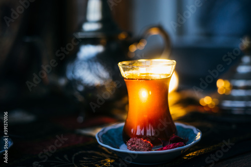 turkish tea still life photo