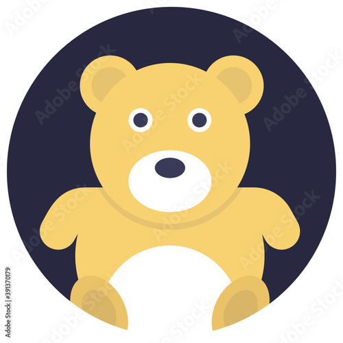  A stuff toy flat icon design 