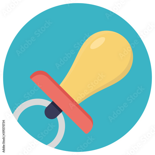 
Flat icon design of pacifier
