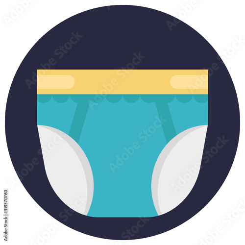 
Flat icon design of a diaper
