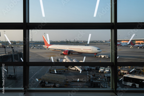 Airport Terminal Building With Planes