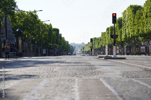 Schilderij op canvas Ville Paris boulevard vide