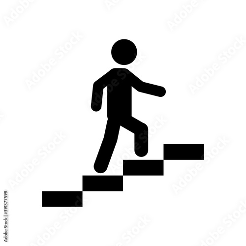 Staircase icon, logo isolated on white background