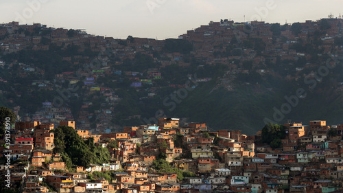 View of a popular neighborhood in the San Agustin area of Caracas, Venezuela photo