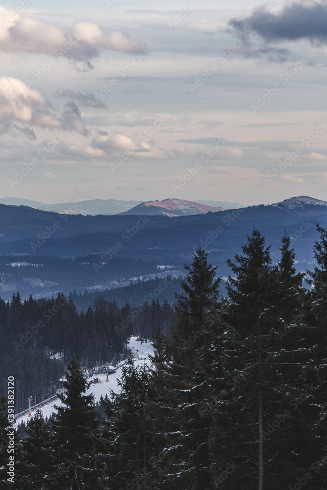 sunrise in the mountains