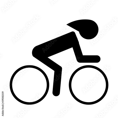 Athlete silhouette symbol on isolated background. Sport icon