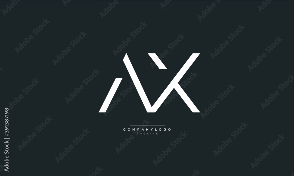 Letter AX Business Logo Design Alphabet Icon Vector Monogram Letter AX Business Logo Design Alphabet Icon Vector Monogram