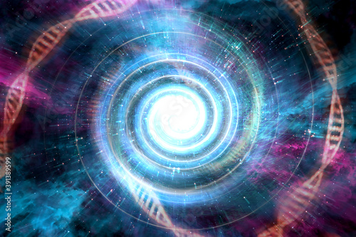 Universe Black Hole 3D Illustration