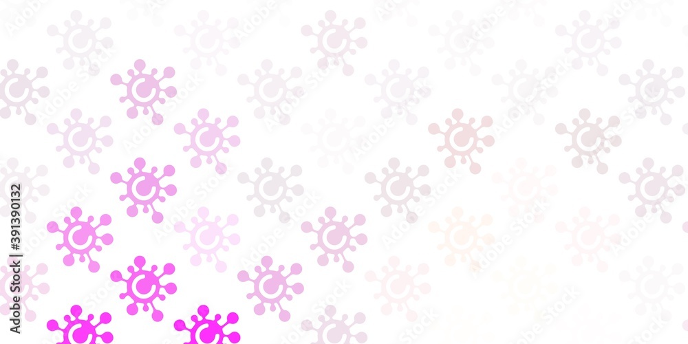 Light Pink vector pattern with coronavirus elements. Light Pink vector pattern with coronavirus elements.