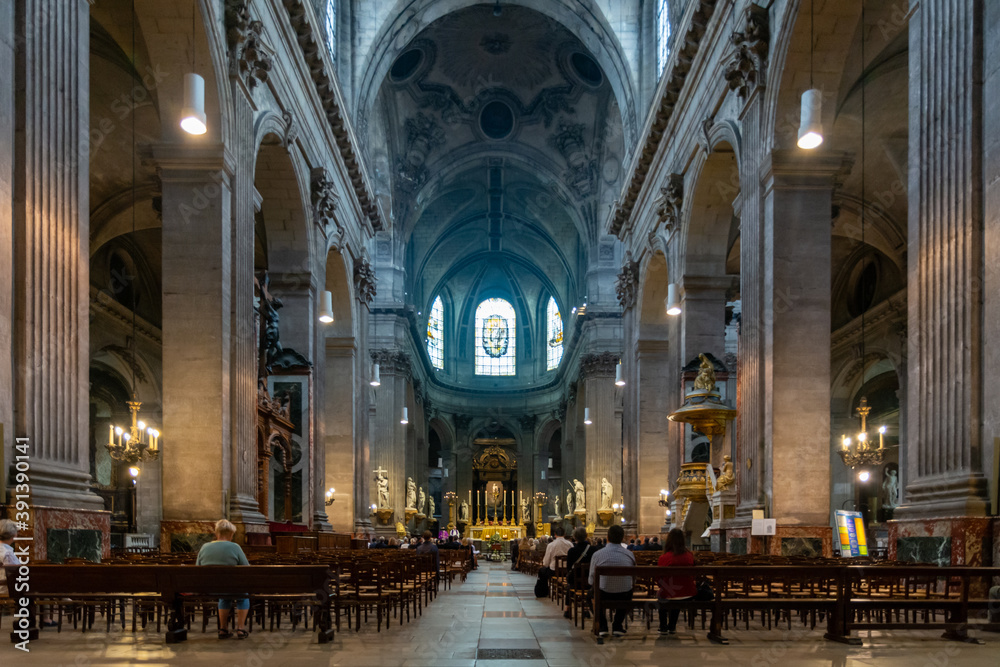 Obraz premium Inside the Saint Sulpice church