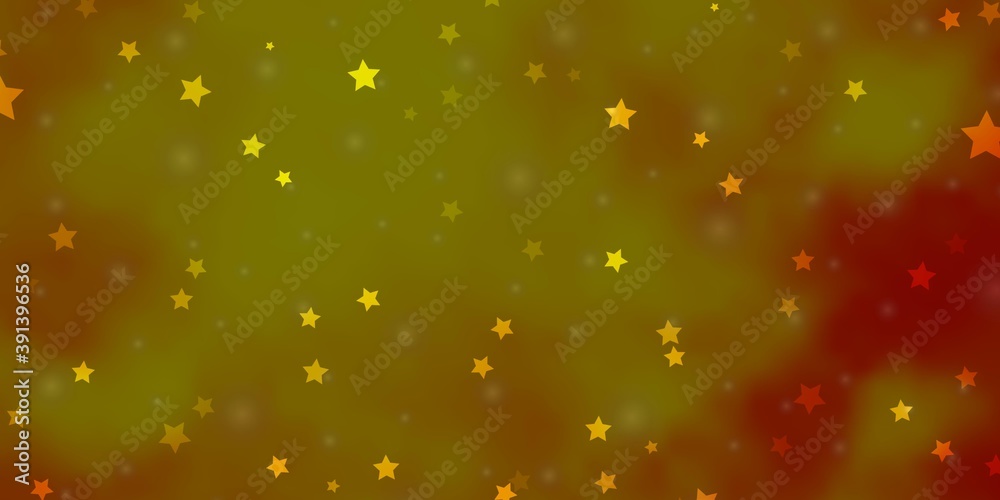 Light Orange vector layout with bright stars. Light Orange vector layout with bright stars.