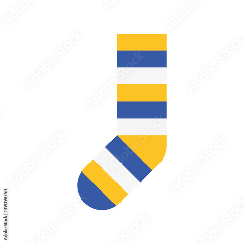 sock with colors stripes down symbol