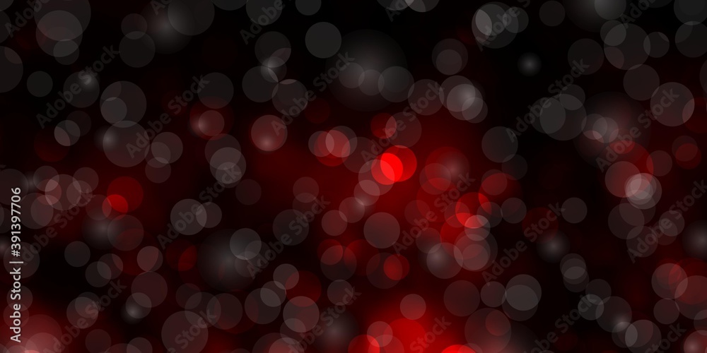 Dark Red vector pattern with circles. Dark Red vector pattern with circles.