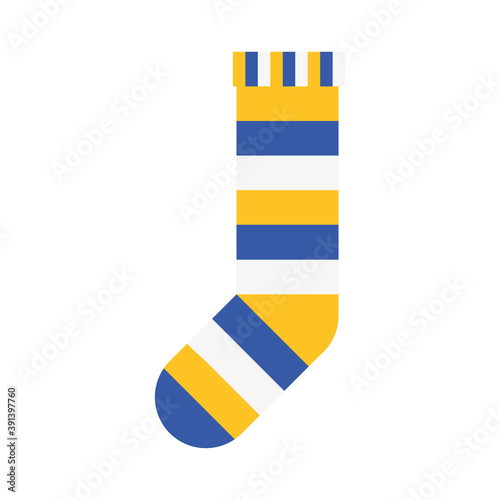 sock with colors stripes down symbol