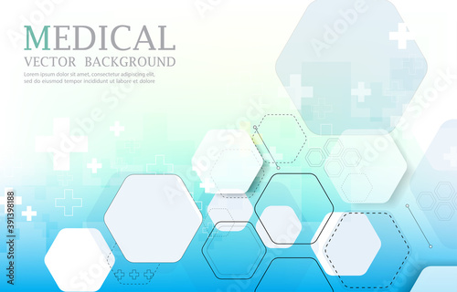 geometric hexagon futuristic wallpaper medical concept