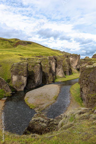 Fjaðrárgljúfur is a canyon in south east Iceland