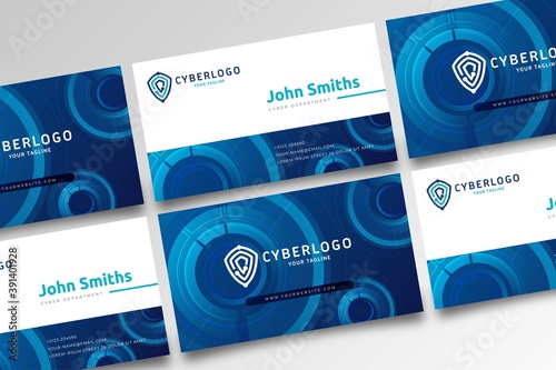 cyber security double sided business card